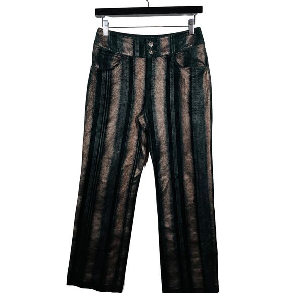 Taobao Stripe Trouser Jeans Pant Lined Metallic Formal  Japan Import Black- 26 - Picture 1 of 8